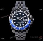 KS Factory Fake Rolex GMT Master II Swiss ETA 126710blnr-0002 Black PVD Watch